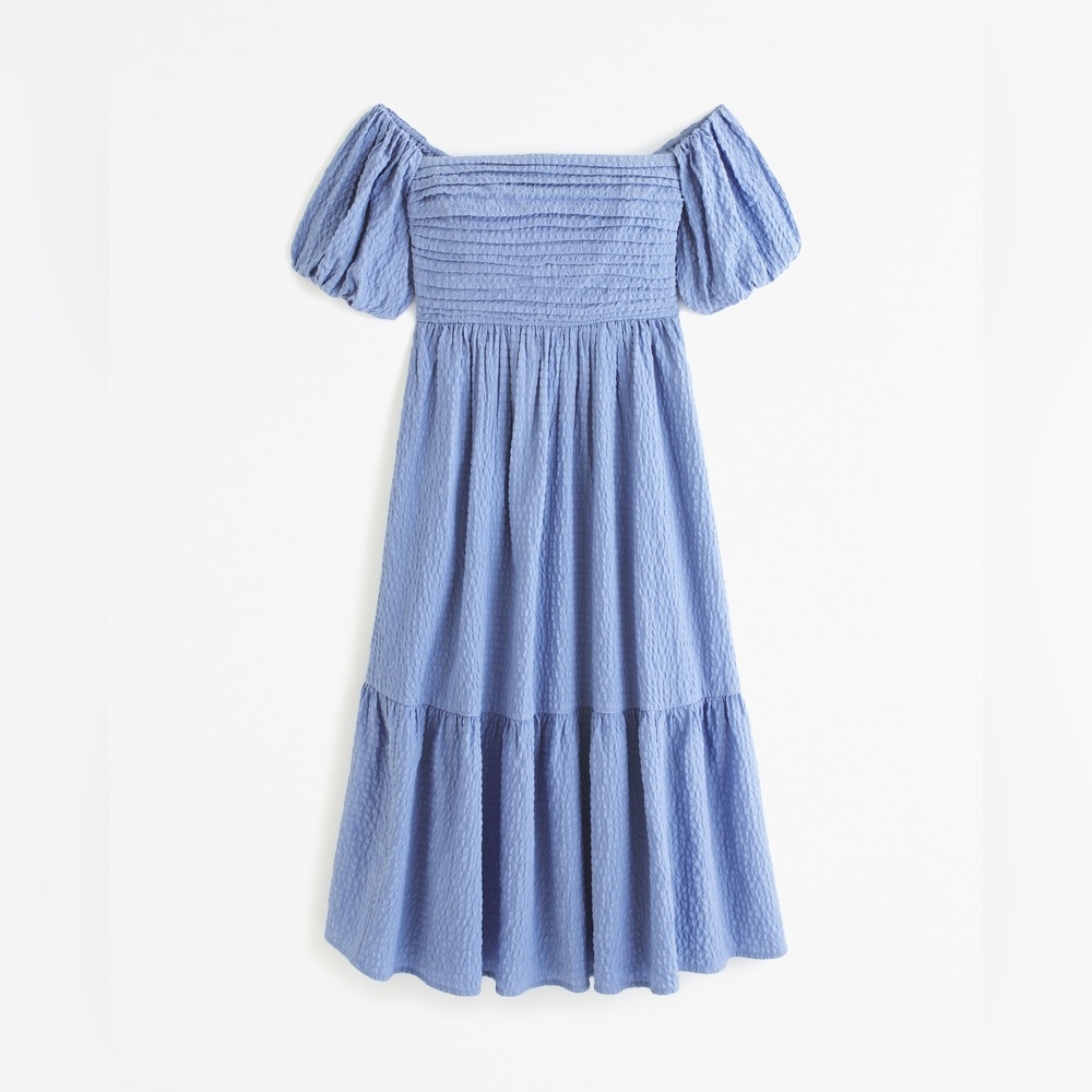 Abercrombie & fitch Emerson Off-The-Shoulder Midi Dress